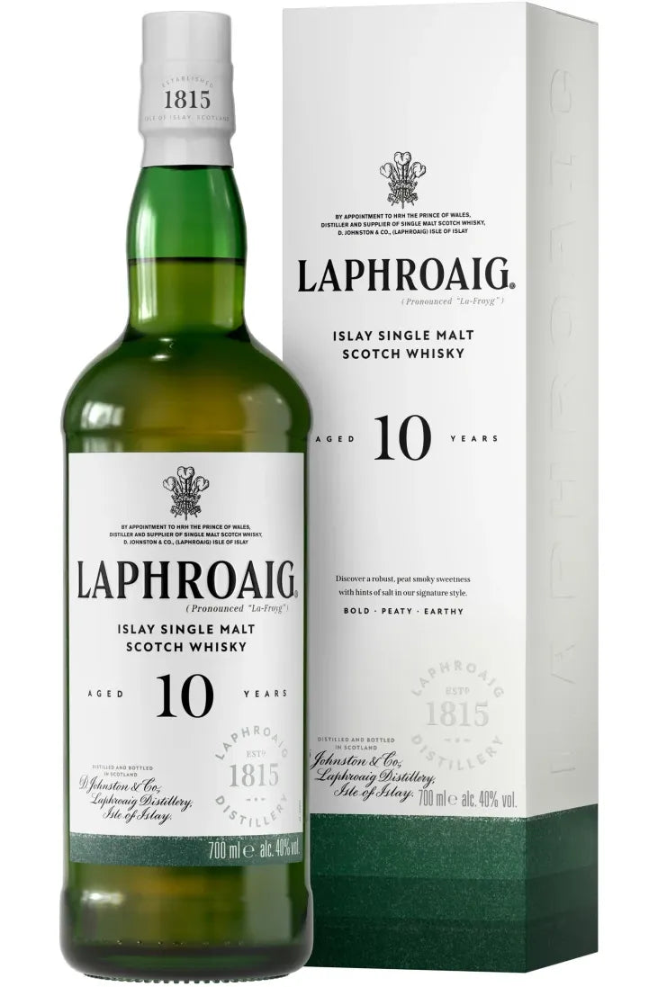 Laphroaig 10 Year Old Single Malt Scotch Whiskey 700ml