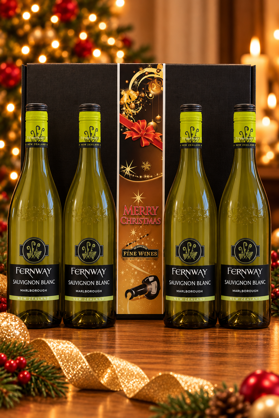 Fernway Marlborough NZ Sauvignon Blanc Four-Bottle Gift
